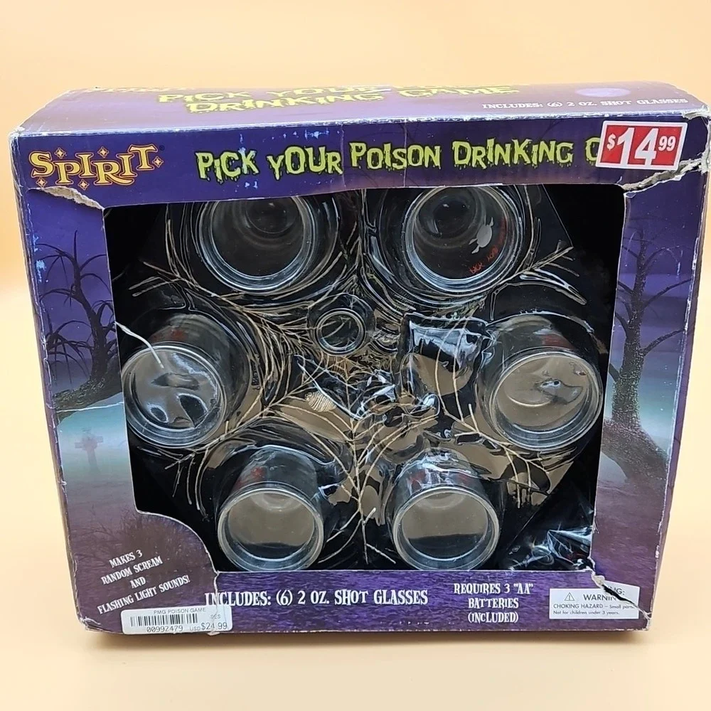 Spirit Halloween Pick Your Position‎ Drinking Game Vintage Shot Glasses In Box
